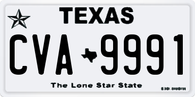 TX license plate CVA9991