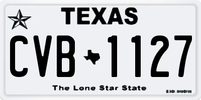 TX license plate CVB1127