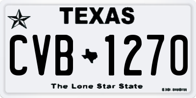 TX license plate CVB1270