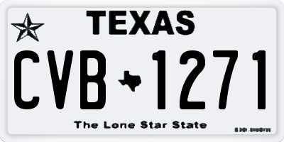 TX license plate CVB1271