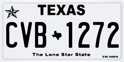 TX license plate CVB1272