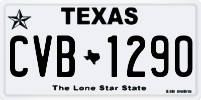 TX license plate CVB1290
