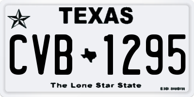 TX license plate CVB1295