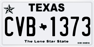 TX license plate CVB1373