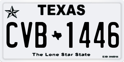 TX license plate CVB1446