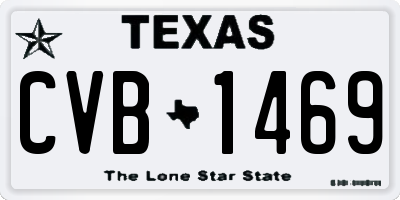 TX license plate CVB1469