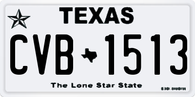 TX license plate CVB1513