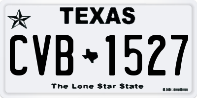 TX license plate CVB1527