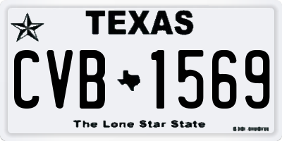 TX license plate CVB1569