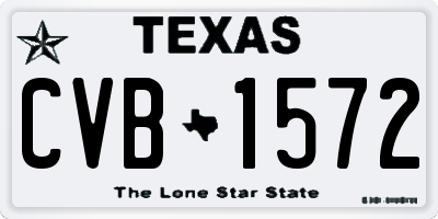 TX license plate CVB1572