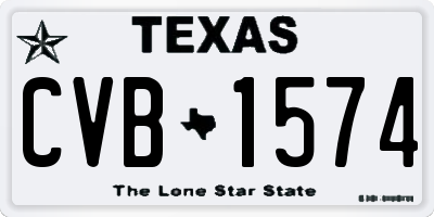TX license plate CVB1574