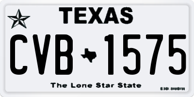 TX license plate CVB1575