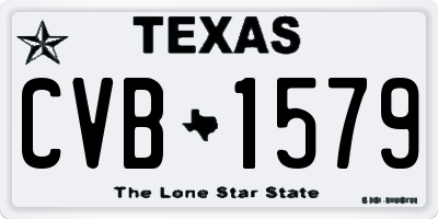 TX license plate CVB1579