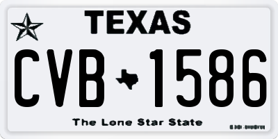 TX license plate CVB1586