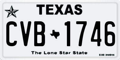 TX license plate CVB1746