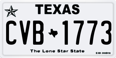 TX license plate CVB1773