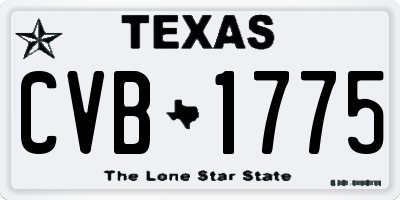 TX license plate CVB1775