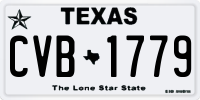 TX license plate CVB1779