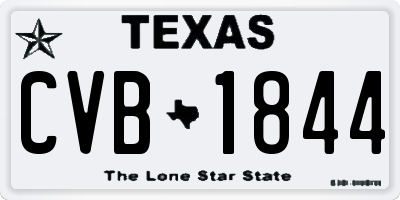 TX license plate CVB1844
