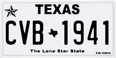 TX license plate CVB1941