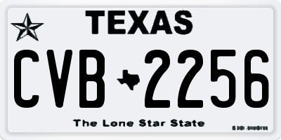 TX license plate CVB2256