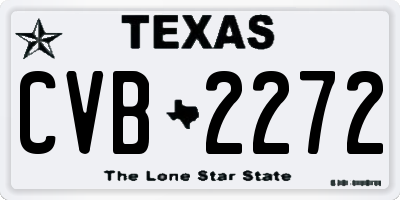TX license plate CVB2272