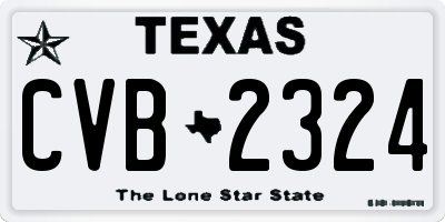 TX license plate CVB2324