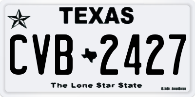 TX license plate CVB2427