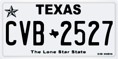 TX license plate CVB2527
