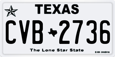 TX license plate CVB2736
