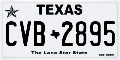 TX license plate CVB2895