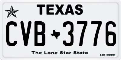 TX license plate CVB3776