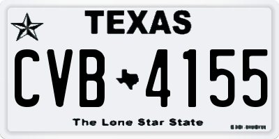 TX license plate CVB4155
