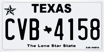 TX license plate CVB4158