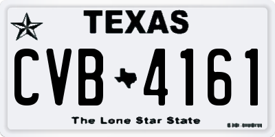 TX license plate CVB4161