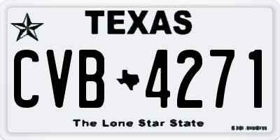 TX license plate CVB4271