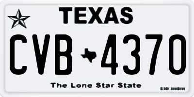 TX license plate CVB4370