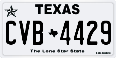 TX license plate CVB4429