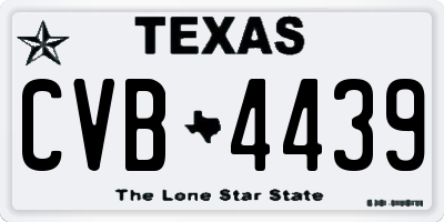 TX license plate CVB4439