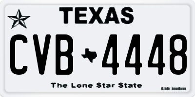 TX license plate CVB4448