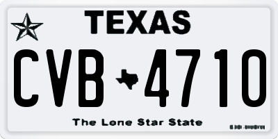 TX license plate CVB4710