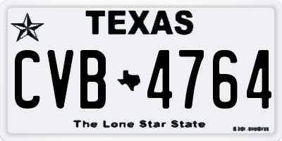 TX license plate CVB4764