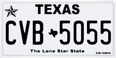 TX license plate CVB5055