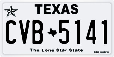 TX license plate CVB5141