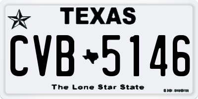 TX license plate CVB5146