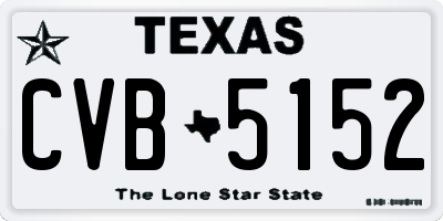 TX license plate CVB5152