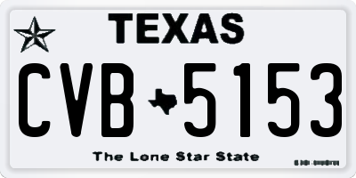 TX license plate CVB5153