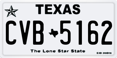 TX license plate CVB5162