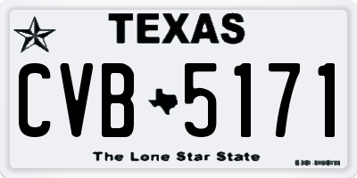 TX license plate CVB5171