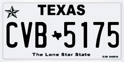 TX license plate CVB5175